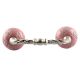 Pink Calla Lily Brown Etched Ceramic Cut Bridge Handle